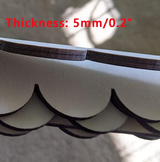 6Pack of 24 Inch Unfinished Wooden Scalloped Moulding Trim (6, 24 Inch) MaSiledy