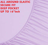 Elegant Comfort Luxury Soft Bed Sheets 1500 Premium Hotel Quality Microfiber Softness Wrinkle and Fade Resistant (4-Piece) Bedding Set, Twin/Twin XL, Periwinkle Lavender Elegant Comfort