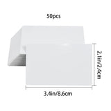 50 PCS Sublimation Metal Business Cards 3.4 x 2.1 x 0.01 Inch Blank Sublimation Aluminum Alloy Name Card for Color UV Print (0.25mm) Jolbndcv