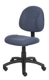 Boss Office Products B315-BE Perfect Posture Delux Fabric Task Chair Without Arms in Blue, 250 Boss Office Products