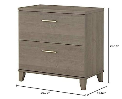 Bush Somerset Lateral File Cabinet, Ash Gray (WC81680) - WoodArtSupply