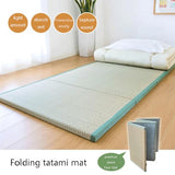 Dymhaoby Japanese Traditional Tatami Mattress, Igusa (Rush Grass) Tatami Mat, Foldable Floor Mattress,Japanese Futon Bed,Meditation Mats for Floor,Summer Sleeping Mat Dymhaoby