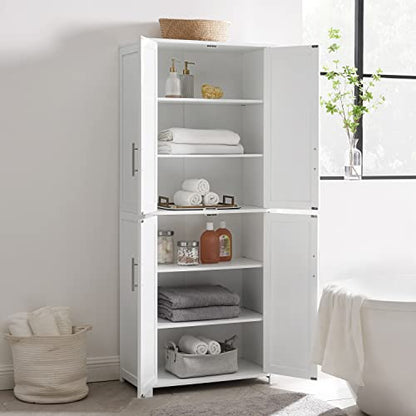 Crosley Furniture Savannah Tall Pantry, White - WoodArtSupply