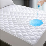 Lunsing Soft Queen Waterproof Mattress Protector, Breathable Queen Size Mattress Pad Cover, 6-18 Inches Deep Pocket, White Lunsing