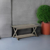 Furinno Modern Simplistic Criss-Crossed Coffee Table, 35.4 in x 19.6 in x 16 in, French Oak Grey Furinno