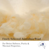 CUDDLE DREAMS Wool Comforter Duvet Insert, 100% Australian Wool Filling with Soft Noiseless Cotton Shell, Natural Warmth (Lightweight for Summer, Queen) CUDDLE DREAMS