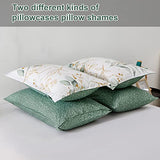 WONGS BEDDING Botanical Comforter Set Full, 7 Pieces Floral Reversible Bed in a Bag Green Leaves Bedding Set Soft Microfiber Full (1 Comforter,2 Pillowcase,2 Pillow Shams,1 Flat Sheet,1 Fitted Sheet) WONGS BEDDING