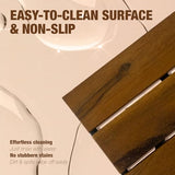 10 pcs Premium Acacia Wood Interlocking Decking Tiles – 12x12x0.9in Weatherproof Patio Flooring Outdoor – Interlocking Deck Tiles for Balcony, Backyar & Poolside, All-Weather Use (Golden Teak Finish) GREEN ALLUVIUM