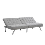 anwickjeff Futon Sofa Bed Couch, Modern Loveseat Sleeper, 3 Seater Sofa Couch Bed, Convertible Folding Love Seat Daybed for Small Spaces, Office, Bedroom,Dorm (Gray) anwickjeff