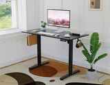 Electric Standing Desk 48 x 24 Inches - Height Adjustable Sit Stand Desk with Black Top & Black Frame, Home Office Desk for Work/Gaming, Quiet Motor, Memory Presets, Black Generic