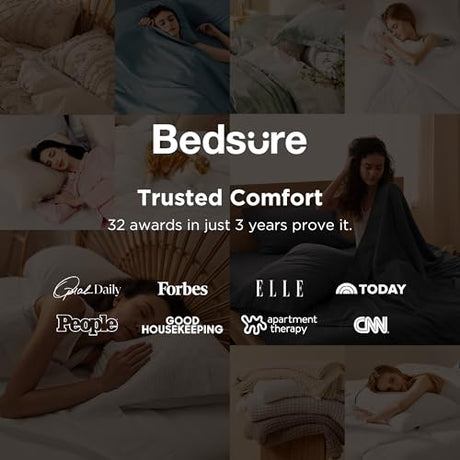 Bedsure Twin Sheets Set - 3 Pieces Soft Twin Bed Sheets - Breathable & Cooling - Hotel Luxury - Easy Care Polyester Microfiber Bedding for Women, Men, Dark Grey Bedsure