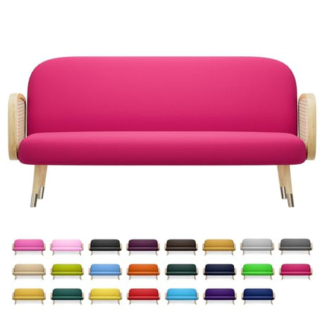 Magshion Futon Cover Slipcover Armless Sofa Cover Furniture Protector Without Armrests Slipcover Soft with Elastic Bottom Queen Size 60"x80"x6" Hot Pink Magshion