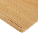 Bamboo Cutting Boards for Kitchen [Set of 3] Wood Cutting Board for Chopping Meat, Vegetables, Fruits, Cheese, Knife Friendly Serving Tray with Freshware