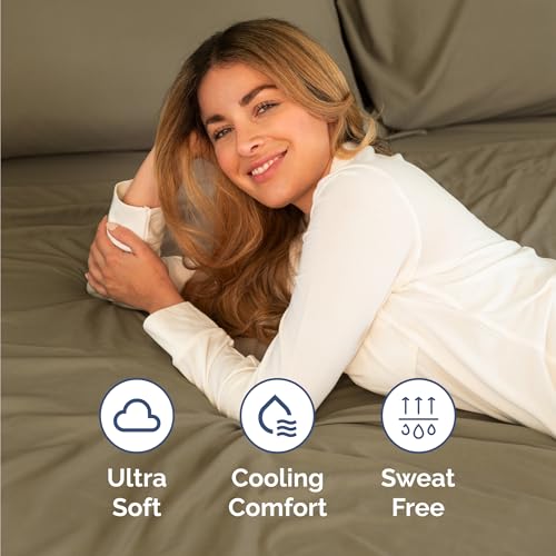 Twin Size 3 Piece Sheet Set - Comfy Breathable & Cooling Bed Sheets Set - Hotel Luxury Bedding for Women, Men, Kids, Teens, Boys & Girls - Deep Pockets, Ultra-Soft and Wrinkle Free - Oeko-Tex - Khaki CGK Unlimited