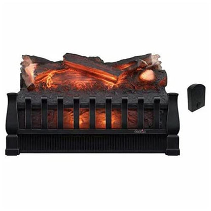 Duraflame 20" Electric Fireplace Log Set Insert and Fire Crackler Combo with Infrared Quartz Set Heater and Realistic Ember Bed and Logs - DFI021ARU-CSFC