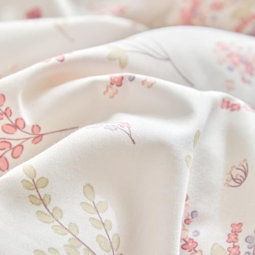 Joyreap 3pcs Cotton Comforter Set for Girls, Pink Floral Design, Twin Size Soft n Cozy Bedding Comforter Set for All Season- 68x88 inches Joyreap