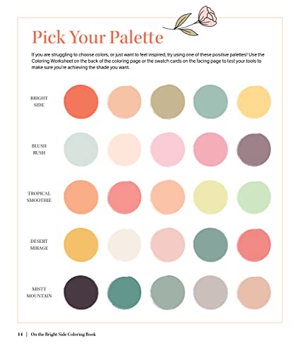 On the Bright Side Coloring Book: Floral Patterns to Help You Relax, Unwind, and Focus on the Good WoodArtSupply