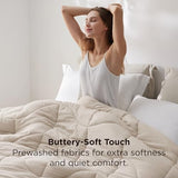 Bedsure Oversized King Comforter - Oversized King Duvet Insert for All Season, Ultra-Soft Down Alternative Comforter, Blanket for Bed, with 4 Tabs, Machine Washabl, Linen, 116x98 in Bedsure