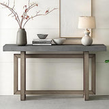 Modern Minimalist Console Table 59-Inch Long Wood Accent Entry Sofa Table for Living Room Entryway Hallway (Gray) Amposei