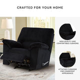 Signature Design by Ashley SimpleJoy Casual Rocker Recliner with Pillow-Top Armrest, Black