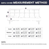 Stretch Armless Futon Sofa Cover- Futon Slipcover Full Queen Size Futon Couch Cover, Furniture Protector with Elastic Bottom, Washable, Polyester Spandex Jacquard Fabric (Orange, Medium(61"-73")) SUIOKPO