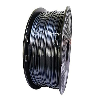 CC3D Silk Black PLA Filament 1.75mm 1KG 3D Printing Filament Silky Black PLA Gloss Shiny Metallic PLA Black 3D Printer Material FDM 3D Printer - WoodArtSupply