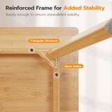 HOOBRO Bamboo Dining Table, Square Dining Table for 2, 27.6" Kitchen Table for Small Space, Writing Table, Easy to Assemble, for Dining Room, Living Room, Office, Kitchen, Apartment, Natural YL70CZ01 HOOBRO