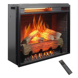 Innoflame 23" Realistic Electric Fireplace Insert with Remote Control - 4-Color Adjustable Flames, 9H Timer, Low Noise, Overheat Protection, 1500W (23"x19.7") Innoflame