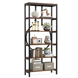 Tribesigns 70.9 Inch Vintage Industrial 6-Tier Bookshelf with Open Shelves and Sturdy Metal Frame Tribesigns