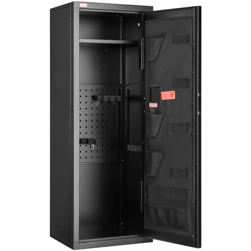 VEVOR 8-10 Rifles Gun Safe, Rifle Safe with Lock & Digital Keypad, Quick Access Tall Gun Storage Cabinet with Removable Shelf, Rifle Cabinet for Home Rifle and Shotguns - WoodArtSupply