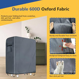 Folding Bed Storage Cover 31.5" × 14" × 44", Waterproof 600D Dustproof Rollaway Bed Protector with Zipper & Handles – Fits Most 31–38" Single Folding Beds, Breathable & Durable, Grey WES
