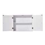 Panana Wall Mounted Cabinet, 2 Doors, Adjustable Shelf, White, 60cm x 15cm x 50cm, Modern Style, Bathroom & Kitchen Panana