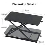 Raathionty Height Adjustable Standing Desk Converter, Computer Keyboard Stand for Desktop, Keyboard Riser for Stand Up Desk Riser, Ergonomic Sit Stand Workstations for Home Office Raathionty