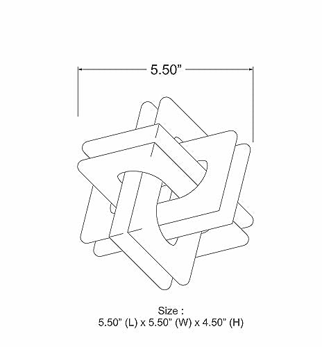 Wood Knot Decor Entry Table Boho Shelf Decor 6 Link Interlock Coffee Table Decor for Living Room and Modern Farmhouse Hand Crafted Natural Mango Wood Console Table Decor (Natural) ANONYO