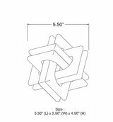 Wood Knot Decor Entry Table Boho Shelf Decor 6 Link Interlock Coffee Table Decor for Living Room and Modern Farmhouse Hand Crafted Natural Mango Wood Console Table Decor (Natural) ANONYO