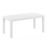 Furinno Classic Simple Coffee Table for Living Room, 38.98 (W) x 17.52 (H) x 18.9 (D) Inches, White Furinno