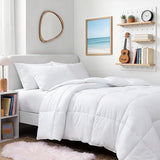 TEXARTIST Premium 2100 Series Twin Comforter All Season Breathable White Comforter Soft 4D Spiral Fiber Quilted Down Alternative Duvet with Corner Tabs Luxury Hotel Style (64"x88") TEXARTIST