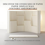 Paper Bookshelf Room Divider Portable Room Dividers and Folding Privacy Screens Displays for Room Separation for Room Separation Dorm Office Studio Exhibition Store 5.91ft H * 13.13ft L * 1.41ft W YTMPGM
