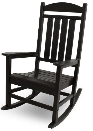 POLYWOOD R100BL Presidential Rocking Chair, Black - WoodArtSupply