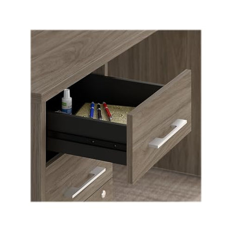 Bush Business Furniture Office 500 U Shaped Executive Desk with Drawers, 72W, Modern Hickory Bush Furniture