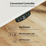 Agilestic Electric Standing Desk, Height Adjustable Desk, 63 x 35 Inch Sit Stand up for Work Office Home, L Shaped Ergonomic Rising Computer Table with Memory Preset, White Agilestic