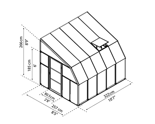 Rion HG7610 Canopia Sun Room, 8' x 10', White - WoodArtSupply