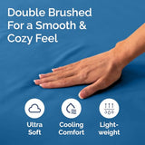 Queen Fitted Bed Sheet - Bottom Single Fitted Sheet Only - Soft Hotel Luxury Bedding w/ 8-16 Inch Deep Pockets - Breathable, Cooling & Wrinkle Free - Easy-Care, Fade and Shrink Resistant - Royal Blue CGK Unlimited