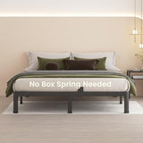MAF 10 Inch King Metal Platform Bed Frame with Round Corner Legs, 3000 LBS Heavy Duty Steel Slats Support, Noise Free, No Box Spring Needed, Easy Assembly MAF