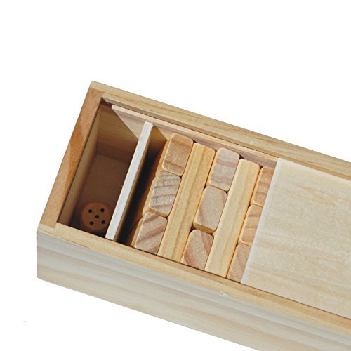 WE Games Personalized Wedding Guest Book Alternative, Wood Block Stacking Party Game, Wooden Memory Keepsake Box, 54 Blocks, Custom Engraved WE Games