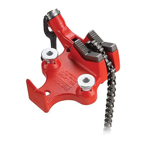 RIDGID 40195 Model BC410 Top Screw Bench Chain Vise, 1/8-inch to 4-inch Bench Vise, Small - WoodArtSupply