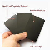 hansmaker 100 Pcs Metal Engraving Blanks Premium Aluminum Laser Engraving Business Card Multipurpose Custom Metal Cards 86 X 54 X 0.21 MM hansmaker
