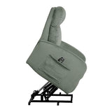 Lexicon Power Lift Recliner Chair for Elderly with Remote Control, Gentle Lift Motion, Side Pocket Armrest, Corduroy Upholstered Electric Recliner for Living Room/Bedroom, Easy Assembly, Green