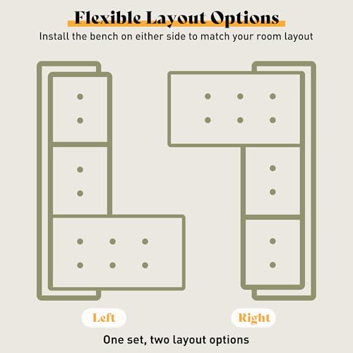 AMERLIFE 3-Piece Breakfast Nook Dining Set, L-Shaped Corner Bench with Hidden Storage, Space-Saving Kitchen Table Set for Small Spaces, Black & Oak AMERLIFE