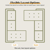 AMERLIFE 3-Piece Breakfast Nook Dining Set, L-Shaped Corner Bench with Hidden Storage, Space-Saving Kitchen Table Set for Small Spaces, Black & Oak AMERLIFE